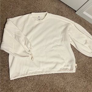 Women’s Adidas Drawstring Sleeved Crewneck Sweatshirt